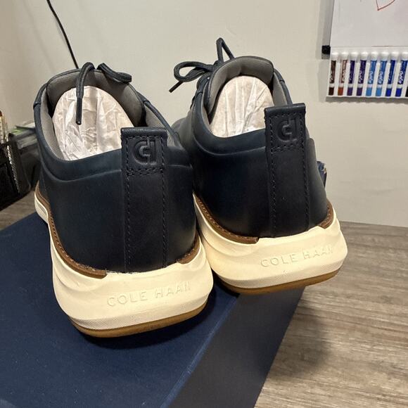 Cole Haan Men's Grand Remix Oxford Dress Shoe Navy Size 10 - Picture 7 of 10